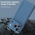 Capa para telemóvel em pele com sensação de pele líquida imitada e compartimentos para cartões, para iPhone 17 Pro Max, para iPhone 17 Pro, para iPhone 17, para iPhone Air