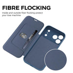 Capa para telemóvel em pele com sensação de pele líquida imitada e compartimentos para cartões, para iPhone 17 Pro Max, para iPhone 17 Pro, para iPhone 17, para iPhone Air