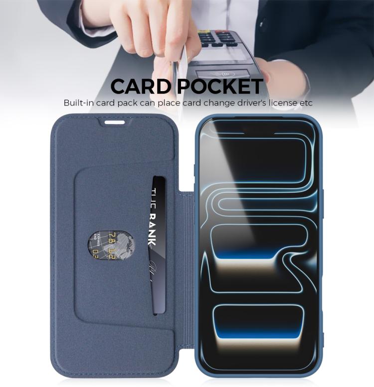 Capa para telemóvel em pele com sensação de pele líquida imitada e compartimentos para cartões, para iPhone 17 Pro Max, para iPhone 17 Pro, para iPhone 17, para iPhone Air