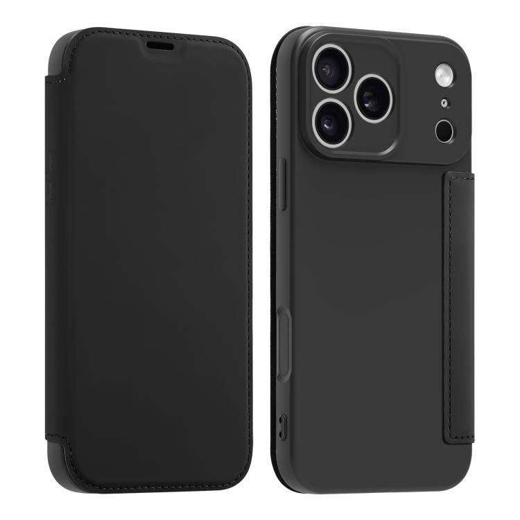 Capa para telemóvel em pele com sensação de pele líquida imitada e compartimentos para cartões, para iPhone 17 Pro Max, para iPhone 17 Pro, para iPhone 17, para iPhone Air
