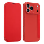 Capa para telemóvel em pele com sensação de pele líquida imitada e compartimentos para cartões, para iPhone 17 Pro Max, para iPhone 17 Pro, para iPhone 17, para iPhone Air