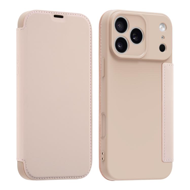 Capa para telemóvel em pele com sensação de pele líquida imitada e compartimentos para cartões, para iPhone 17 Pro Max, para iPhone 17 Pro, para iPhone 17, para iPhone Air