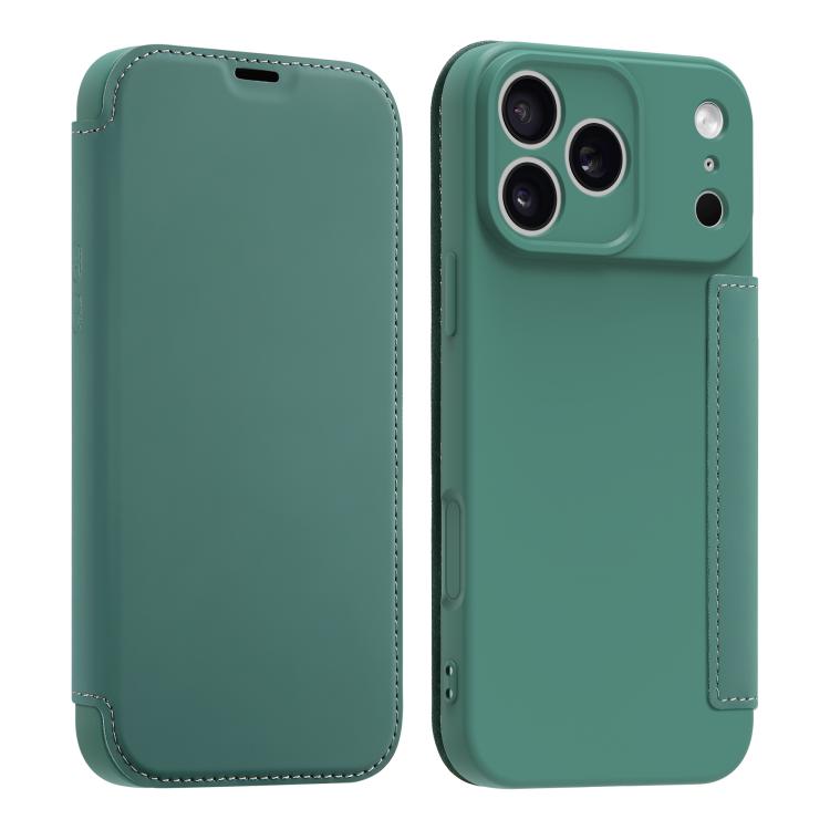 Capa para telemóvel em pele com sensação de pele líquida imitada e compartimentos para cartões, para iPhone 17 Pro Max, para iPhone 17 Pro, para iPhone 17, para iPhone Air