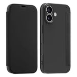 Capa para telemóvel em pele com sensação de pele líquida imitada e compartimentos para cartões, para iPhone 17 Pro Max, para iPhone 17 Pro, para iPhone 17, para iPhone Air