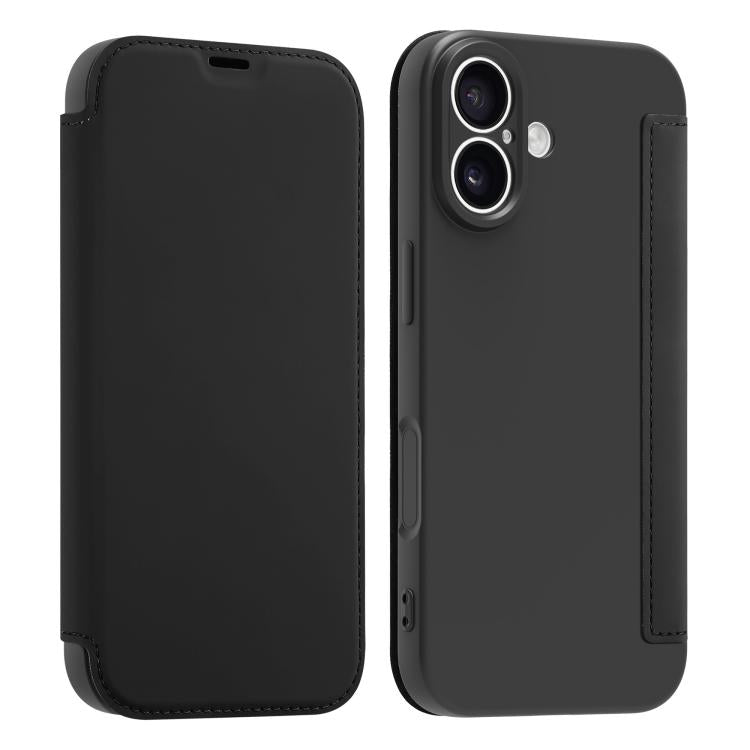 Capa para telemóvel em pele com sensação de pele líquida imitada e compartimentos para cartões, para iPhone 17 Pro Max, para iPhone 17 Pro, para iPhone 17, para iPhone Air