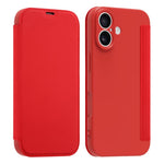 Capa para telemóvel em pele com sensação de pele líquida imitada e compartimentos para cartões, para iPhone 17 Pro Max, para iPhone 17 Pro, para iPhone 17, para iPhone Air