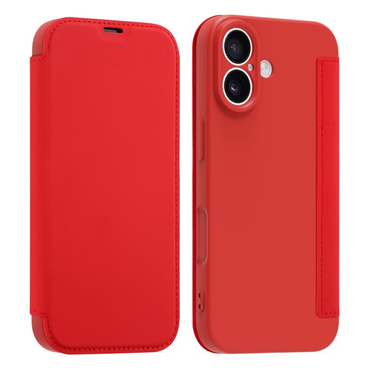 Capa para telemóvel em pele com sensação de pele líquida imitada e compartimentos para cartões, para iPhone 17 Pro Max, para iPhone 17 Pro, para iPhone 17, para iPhone Air