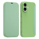 Capa para telemóvel em pele com sensação de pele líquida imitada e compartimentos para cartões, para iPhone 17 Pro Max, para iPhone 17 Pro, para iPhone 17, para iPhone Air