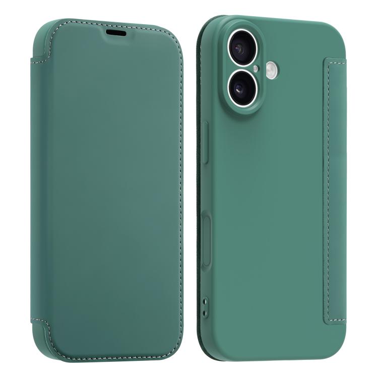 Capa para telemóvel em pele com sensação de pele líquida imitada e compartimentos para cartões, para iPhone 17 Pro Max, para iPhone 17 Pro, para iPhone 17, para iPhone Air