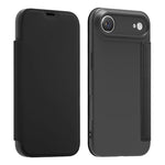 Capa para telemóvel em pele com sensação de pele líquida imitada e compartimentos para cartões, para iPhone 17 Pro Max, para iPhone 17 Pro, para iPhone 17, para iPhone Air