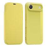 Capa para telemóvel em pele com sensação de pele líquida imitada e compartimentos para cartões, para iPhone 17 Pro Max, para iPhone 17 Pro, para iPhone 17, para iPhone Air