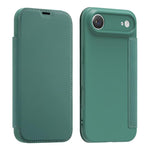 Capa para telemóvel em pele com sensação de pele líquida imitada e compartimentos para cartões, para iPhone 17 Pro Max, para iPhone 17 Pro, para iPhone 17, para iPhone Air