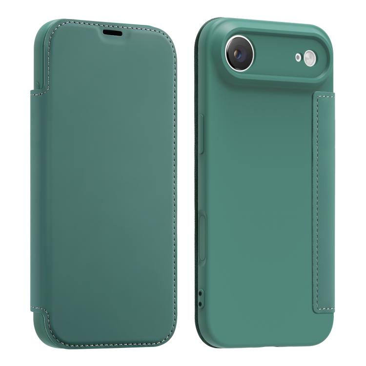 Capa para telemóvel em pele com sensação de pele líquida imitada e compartimentos para cartões, para iPhone 17 Pro Max, para iPhone 17 Pro, para iPhone 17, para iPhone Air