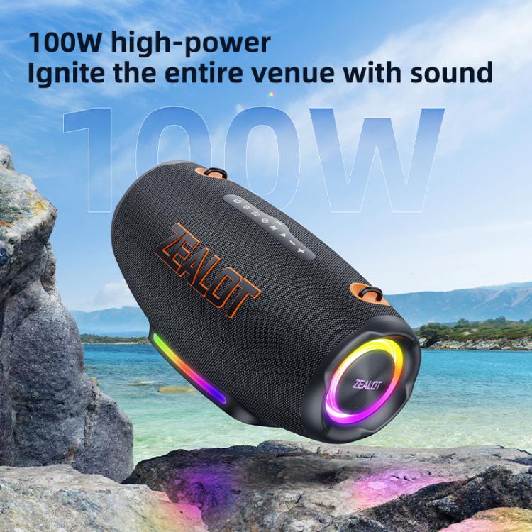 Altifalante Bluetooth Colorido Portátil Outdoor Zealot S127 100W