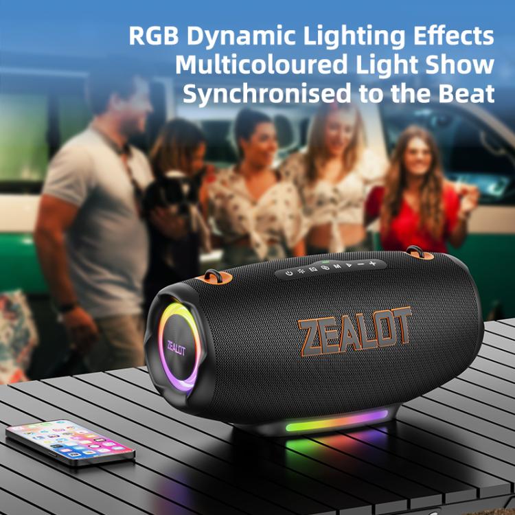 Altifalante Bluetooth Colorido Portátil Outdoor Zealot S127 100W