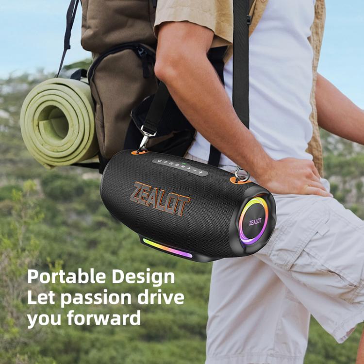Altifalante Bluetooth Colorido Portátil Outdoor Zealot S127 100W