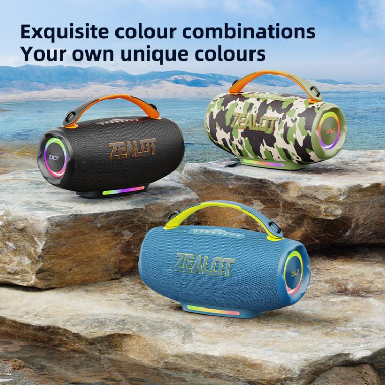 Altifalante Bluetooth RGB Portátil de Mão Outdoor Zealot S167 100W