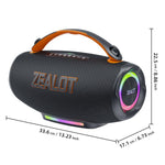 Altifalante Bluetooth RGB Portátil de Mão Outdoor Zealot S167 100W