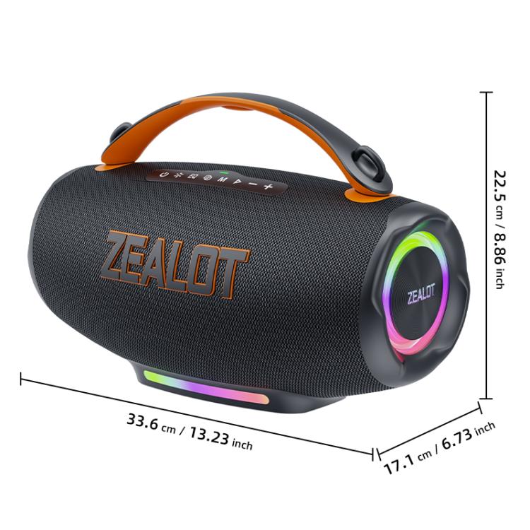 Altifalante Bluetooth RGB Portátil de Mão Outdoor Zealot S167 100W