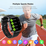 GE52 Ecrã HD Full Touch de 1,88 polegadas Smartwatch com Chamada BT Correia de Silicone, Suporta Monitorização de Saúde
