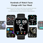 GE52 Ecrã HD Full Touch de 1,88 polegadas Smartwatch com Chamada BT Correia de Silicone, Suporta Monitorização de Saúde
