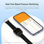 GE52 Ecrã HD Full Touch de 1,88 polegadas Smartwatch com Chamada BT Correia de Silicone, Suporta Monitorização de Saúde