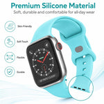 Pack de 5 Pulseiras em Silicone com Fivela Borboleta xDfind, Para Apple Watch 42 / 44 / 45 / 46 / 49mm, Para Apple Watch 38 / 40 / 41 / S11 42mm