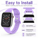 Pack de 5 Pulseiras em Silicone com Fivela Borboleta xDfind, Para Apple Watch 42 / 44 / 45 / 46 / 49mm, Para Apple Watch 38 / 40 / 41 / S11 42mm