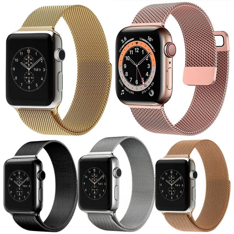 Pack de 5 Pulseiras Magnéticas em Metal Milanês xDfind, Para Apple Watch 42 / 44 / 45 / 46 / 49mm, Para Apple Watch 38 / 40 / 41 / S11 42mm