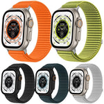 Pack de 5 Pulseiras em Nylon Trançado com Fecho de Velcro xDfind, Para Apple Watch 42 / 44 / 45 / 46 / 49mm, Para Apple Watch 38 / 40 / 41 / S11 42mm