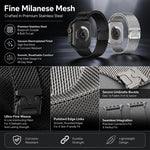 Pack de 5 Pulseiras Mistas Milanês com Fivela Guarda-Chuva + Fivela Borboleta xDfind, Para Apple Watch 42 / 44 / 45 / 46 / 49mm, Para Apple Watch 38 / 40 / 41 / S11 42mm