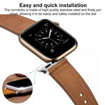 Pack de 5 Pulseiras em Pele Genuína com Fivela de Rebite xDfind, Para Apple Watch 42 / 44 / 45 / 46 / 49mm, Para Apple Watch 38 / 40 / 41 / S11 42mm
