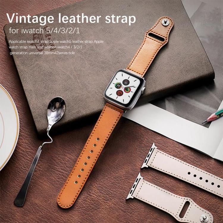Pack de 5 Pulseiras em Pele Genuína com Fivela de Rebite xDfind, Para Apple Watch 42 / 44 / 45 / 46 / 49mm, Para Apple Watch 38 / 40 / 41 / S11 42mm