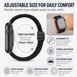 Pack de 5 Pulseiras Trançadas com Fivela Magnética xDfind, Para Apple Watch 42 / 44 / 45 / 46 / 49mm, Para Apple Watch 38 / 40 / 41 / S11 42mm