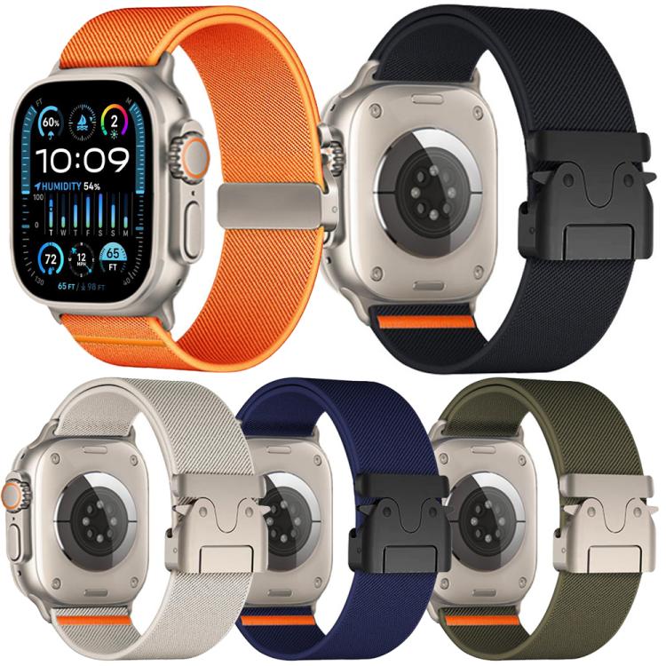 Pack de 5 Pulseiras em Nylon Elástico com Fivela Pára-quedas xDfind, Para Apple Watch 42 / 44 / 45 / 46 / 49mm, Para Apple Watch 38 / 40 / 41 / S11 42mm