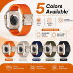 Pack de 5 Pulseiras em Nylon Elástico com Fivela Pára-quedas xDfind, Para Apple Watch 42 / 44 / 45 / 46 / 49mm, Para Apple Watch 38 / 40 / 41 / S11 42mm