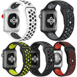 Pack de 5 Pulseiras Desportivas em Silicone Bicolor xDfind, Para Apple Watch 42 / 44 / 45 / 46 / 49mm, Para Apple Watch 38 / 40 / 41 / S11 42mm
