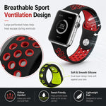 Pack de 5 Pulseiras Desportivas em Silicone Bicolor xDfind, Para Apple Watch 42 / 44 / 45 / 46 / 49mm, Para Apple Watch 38 / 40 / 41 / S11 42mm