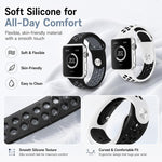 Pack de 5 Pulseiras Desportivas em Silicone Bicolor xDfind, Para Apple Watch 42 / 44 / 45 / 46 / 49mm, Para Apple Watch 38 / 40 / 41 / S11 42mm