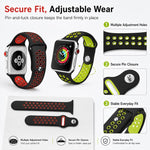 Pack de 5 Pulseiras Desportivas em Silicone Bicolor xDfind, Para Apple Watch 42 / 44 / 45 / 46 / 49mm, Para Apple Watch 38 / 40 / 41 / S11 42mm