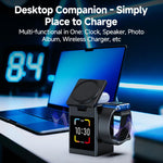 S5D 3 in 1 15W Multi-functional Touchscreen Wireless Charger with Bluetooth Speaker Function