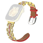 Pulseira Híbrida em Pele Genuína com Aço Inoxidável e Diamantes xDfind, Para Apple Watch 38 / 40 / 41 / S11 42mm