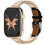 Pulseira Híbrida em Pele Genuína com Aço Inoxidável e Fivela Borboleta xDfind, Para Apple Watch 42 / 44 / 45 / 46 / 49mm, Para Apple Watch 38 / 40 / 41 / S11 42mm