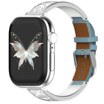 Pulseira Híbrida em Pele Genuína com Aço Inoxidável e Fivela Borboleta xDfind, Para Apple Watch 42 / 44 / 45 / 46 / 49mm, Para Apple Watch 38 / 40 / 41 / S11 42mm