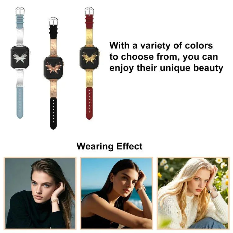 Pulseira Híbrida em Pele Genuína com Aço Inoxidável e Fivela Borboleta xDfind, Para Apple Watch 42 / 44 / 45 / 46 / 49mm, Para Apple Watch 38 / 40 / 41 / S11 42mm