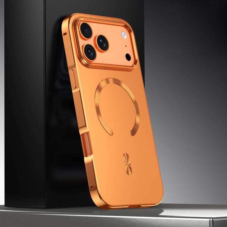 Capa para telemóvel MagSafe de liga metálica com escudo magnético fosco, para iPhone 17 Pro Max, para iPhone 17 Pro, para iPhone 17, para iPhone Air, para iPhone 16 Pro Max, para iPhone 16 Pro, para iPhone 15 Pro Max, para iPhone 15 Pro