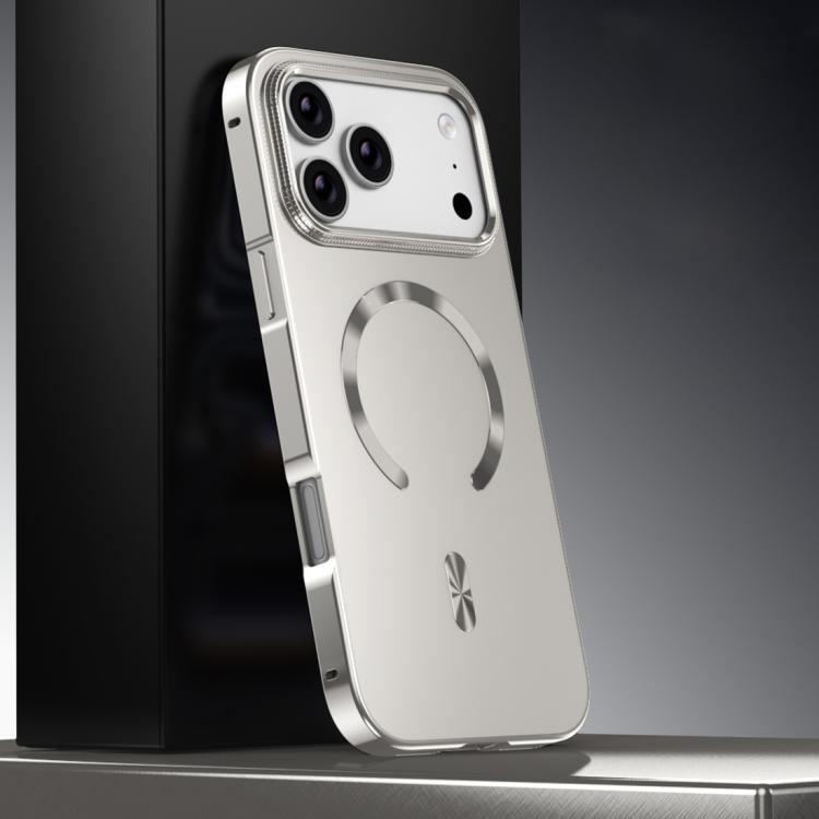 Capa para telemóvel MagSafe de liga metálica com escudo magnético fosco, para iPhone 17 Pro Max, para iPhone 17 Pro, para iPhone 17, para iPhone Air, para iPhone 16 Pro Max, para iPhone 16 Pro, para iPhone 15 Pro Max, para iPhone 15 Pro
