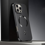 Capa para telemóvel MagSafe de liga metálica com escudo magnético fosco, para iPhone 17 Pro Max, para iPhone 17 Pro, para iPhone 17, para iPhone Air, para iPhone 16 Pro Max, para iPhone 16 Pro, para iPhone 15 Pro Max, para iPhone 15 Pro