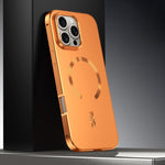 Capa para telemóvel MagSafe de liga metálica com escudo magnético fosco, para iPhone 17 Pro Max, para iPhone 17 Pro, para iPhone 17, para iPhone Air, para iPhone 16 Pro Max, para iPhone 16 Pro, para iPhone 15 Pro Max, para iPhone 15 Pro