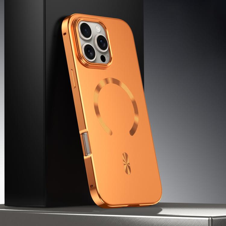Capa para telemóvel MagSafe de liga metálica com escudo magnético fosco, para iPhone 17 Pro Max, para iPhone 17 Pro, para iPhone 17, para iPhone Air, para iPhone 16 Pro Max, para iPhone 16 Pro, para iPhone 15 Pro Max, para iPhone 15 Pro